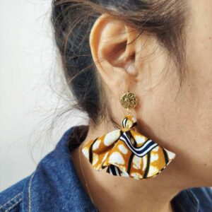 Boucles d'oreilles en tissu wax